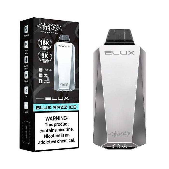 Elux Cyberover 18K Disposable Vape – A high-capacity disposable vape with 18mL e-juice, 600mAh battery, and dual vaping modes. Shop now at VapeNear.