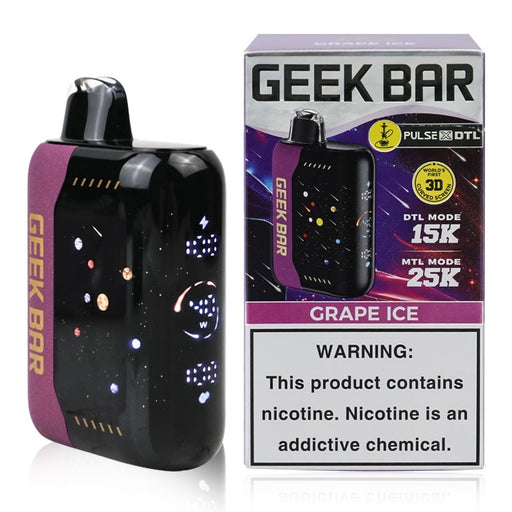 Long-lasting Geek Bar Pulse X DTL 25K disposable vape pen with 25,000 puffs and dual mesh coils