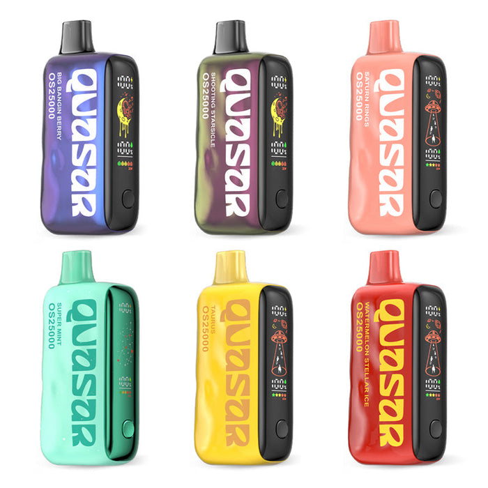 Powerful Lost Mary Quasar OS25000 disposable vape offering up to 25,000 puffs and bold flavor options. Available now at VapeNear online vape shop.