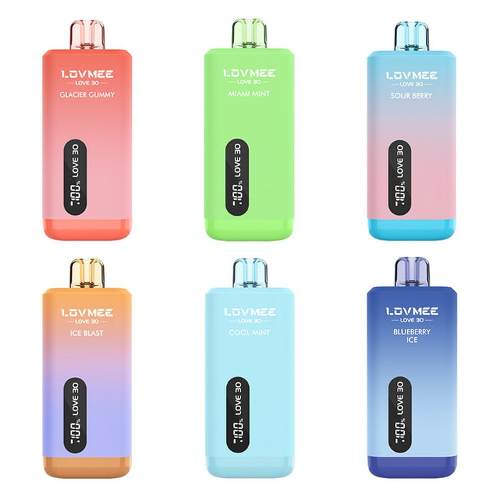 LOVMEE Love 30K disposable vape with 30000 puffs and rechargeable battery at VapeNearShop online vape shop.