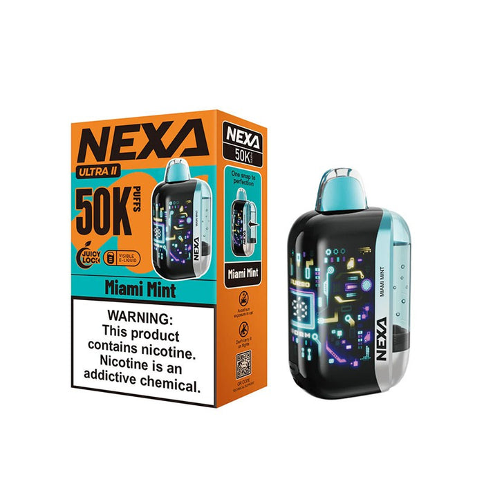 NEXA Ultra 2 50K disposable vape with 20ml capacity tank for long-lasting vaping sessions