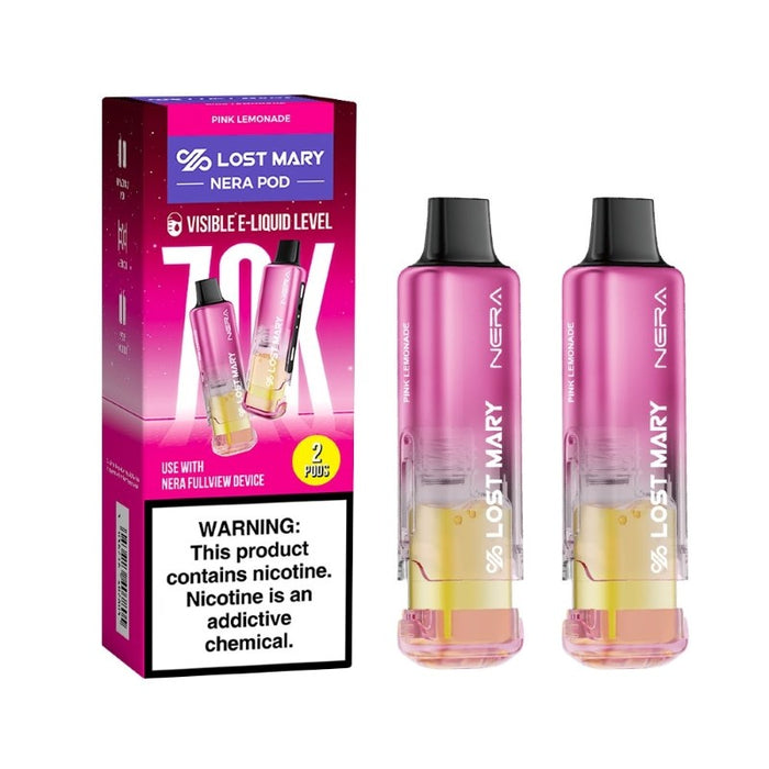 Lost Mary Nera Fullview 70K replacement pods in Dragon Strawnana flavor – premium e-juice refill pods at VapeNear