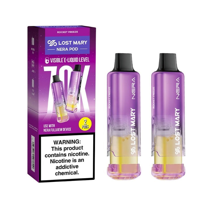 Lost Mary Nera Fullview 70K refill pods – rechargeable disposable vape pods with smooth menthol taste