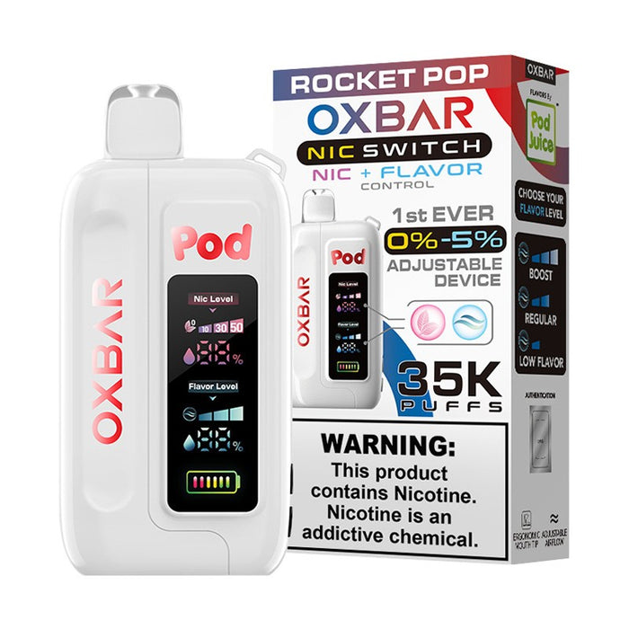 Upgrade your vaping experience with the Pod Juice OXBAR Nic Switch 35000 at VapeNear.