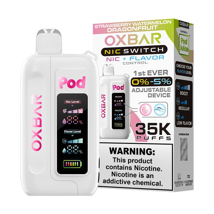 Pod Juice OXBAR Nic Switch 35000 – Stylish, powerful, and perfect for on-the-go vaping.