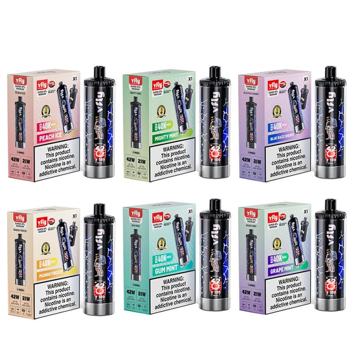 VFLY Super DTL 40K Disposable Vape with 1200mAh rechargeable battery at VapeNearShop online vape shop.