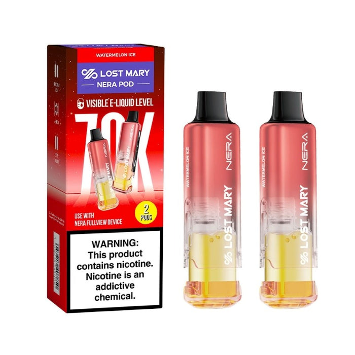 Lost Mary Nera Fullview 70K pods – long-lasting rechargeable disposable vape pods