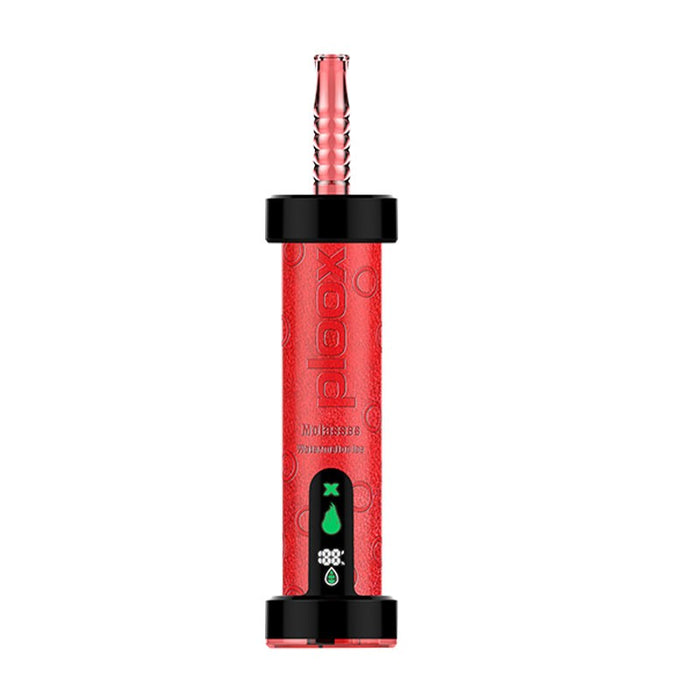 Draw-activated Ploox Molasses 75K disposable vape pen with 0.5% nicotine strength
