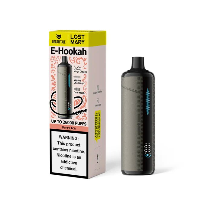 Lost Mary X Urban Tale E-Hookah 26000 disposable vape, offering a premium vaping experience with every puff.