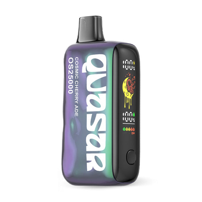 Rechargeable Lost Mary Quasar OS25000 disposable vape with USB-C charging for extended use. Get yours today at VapeNear—your trusted online vape retailer.