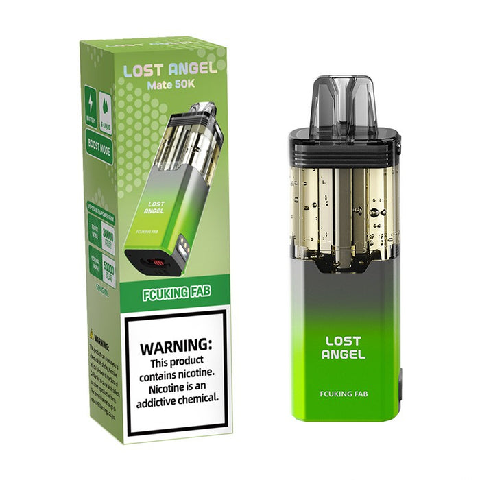 Lost Angel Mate 50K Disposable Pod with 50mg nicotine strength and up to 50000 puffs for powerful vaping at VapeNearShop