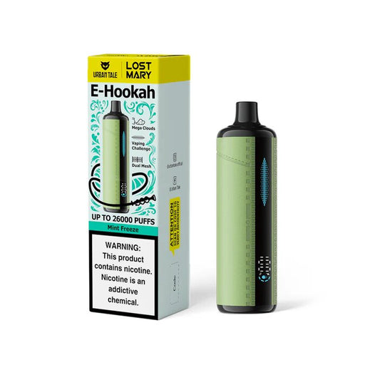 Lost Mary X Urban Tale E-Hookah 26000, a disposable vape with 26,000 puffs, ideal for all-day vaping enjoyment