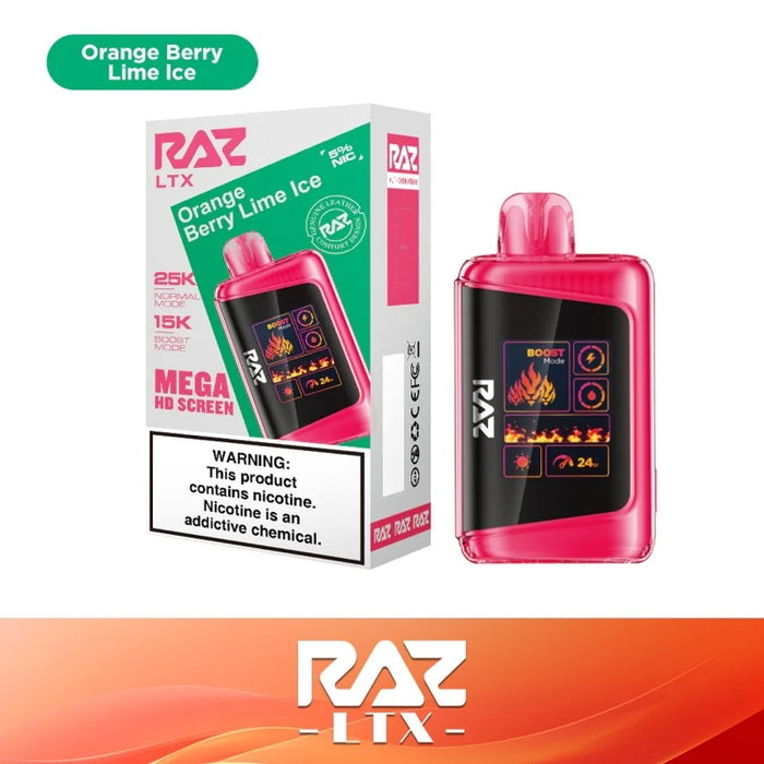 RAZ LTX 25K Disposable Vape with MTL vaping for a traditional and smooth inhale.