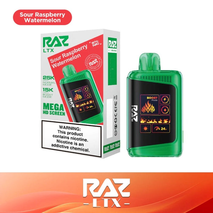 RAZ LTX 25K Disposable Vape with 16mL e-juice and 25,000 puffs, available at VapeNear.