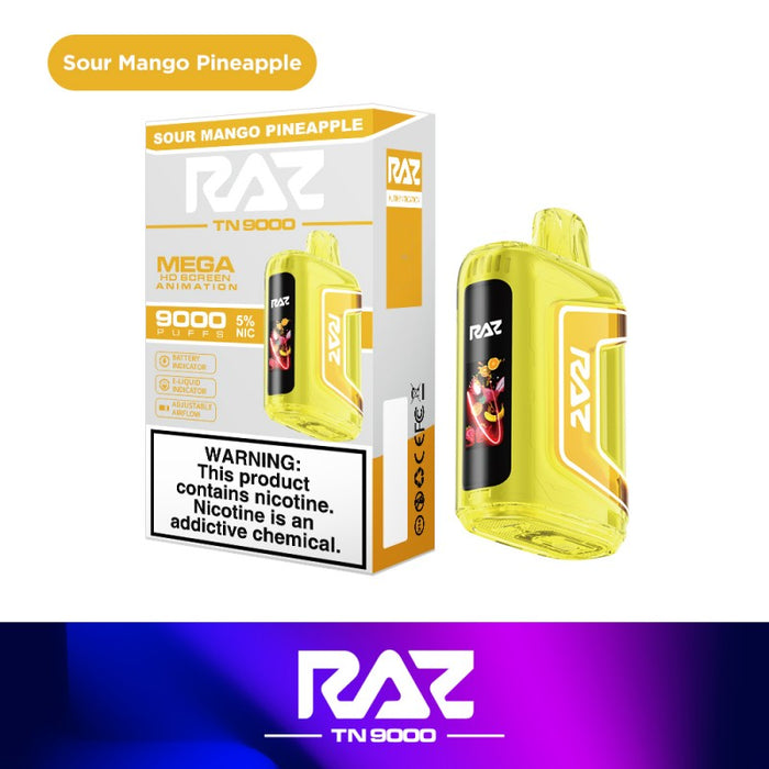RAZ 2 TN9000 – Reliable Disposable Vape with 9000 Puffs for All-Day Vaping.