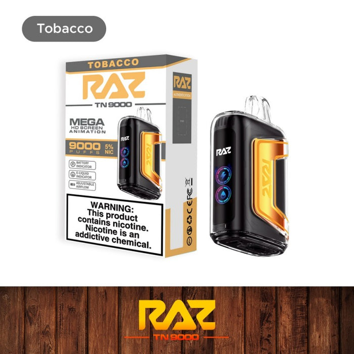 Compact Yet Powerful RAZ 2 TN9000 – Perfect for Travel and On-the-Go Vapers.
