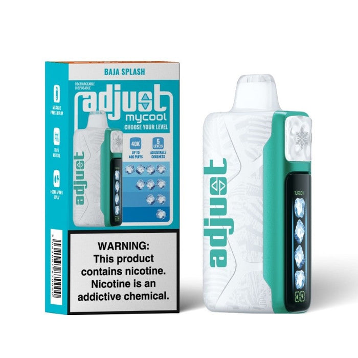 Lost Mary Adjust Mycool 40K Disposable Vape featuring 5 adjustable coolness levels for a customized vaping experience.