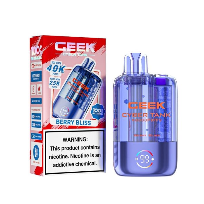 Adjustable airflow Ceek Cyber Visible Tank 40K disposable kit for smooth and bold hits – VapeNearShop