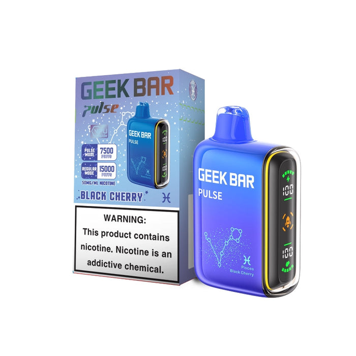 Geek Bar Pulse 15000 Disposable – Enjoy 16mL pre-filled e-juice, Type-C charging, and a full display screen. Perfect for MTL vaping. Shop at VapeNear.