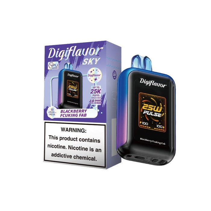 Digiflavor Sky 25K Disposable Kit – Featuring 25W max output, 5 UI themes, and a long-lasting 800mAh battery. Shop premium disposable vapes at VapeNear.