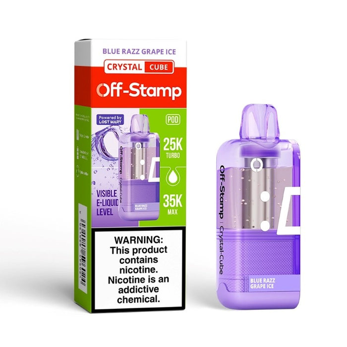 Off-Stamp Crystal Cube 35K pod compatible with reusable smart charging device