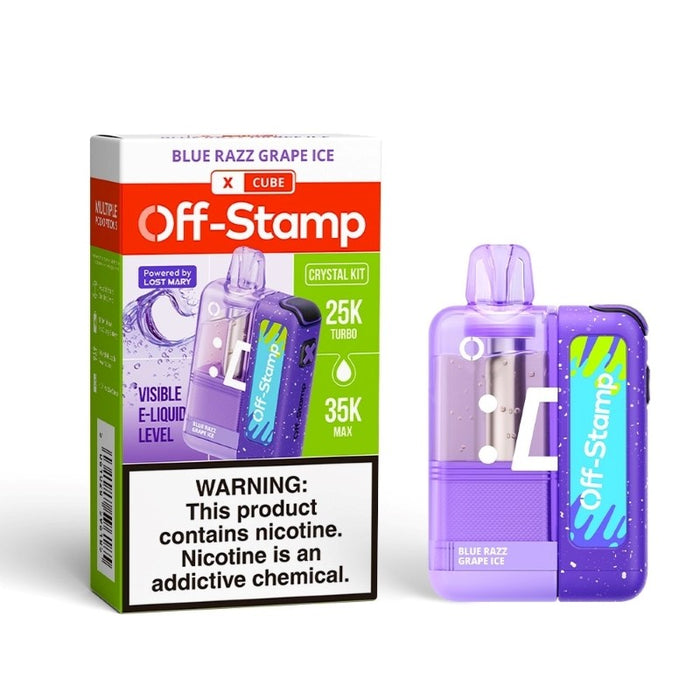 Off-Stamp X Cube Crystal Cube 35K nicotine vape with 5% strength