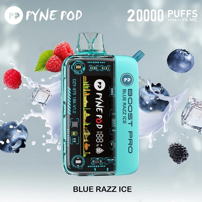 Vape with a smooth draw using the Pyne Pod Boost Pro mesh coil and boosted flavors.