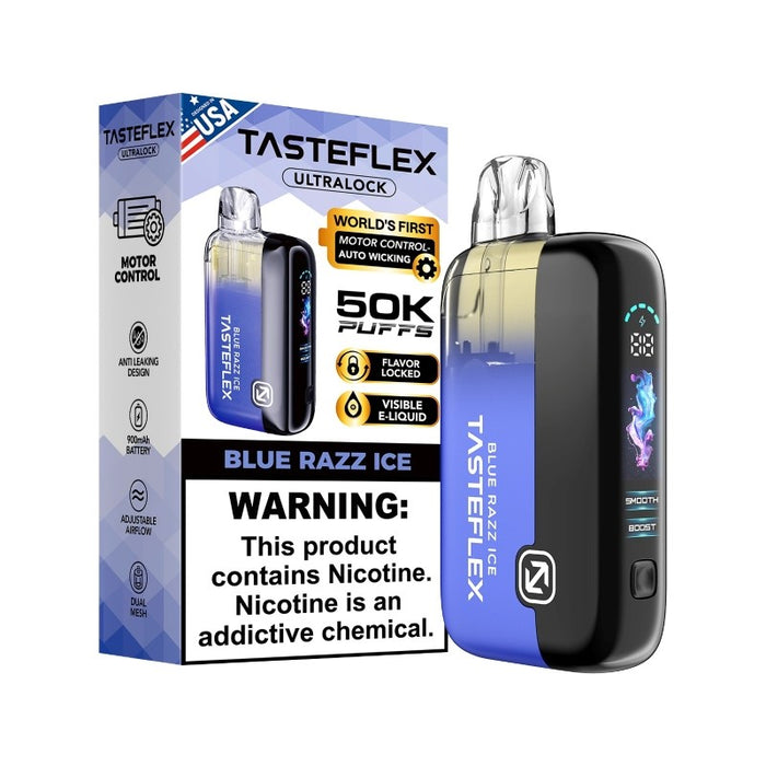 Tasteflex Ultralock 50K long-lasting disposable vape with Boost Mode and Smooth Mode at VapeNearShop