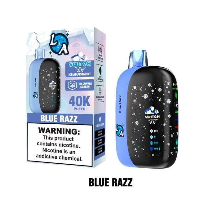 Experience the L&A Switch 40000, a revolutionary disposable vape with advanced features.