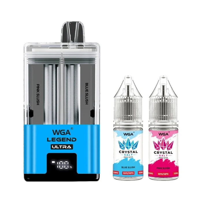 WGA Legend Ultra 30000 puff disposable vape in Pineapple Ice and Juicy Mango tropical blend