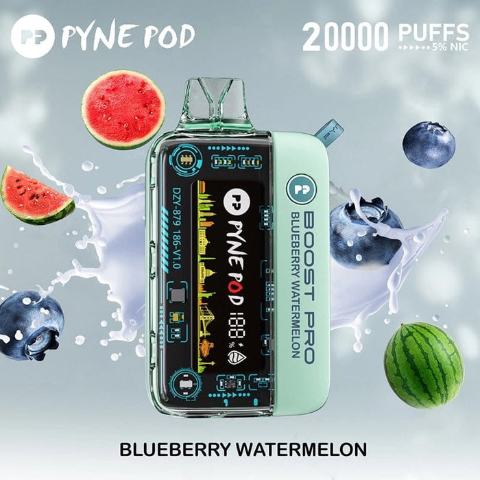 Pyne Pod Boost Pro 20000 Disposable Vape featuring low and boost power modes.