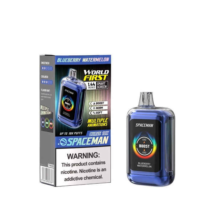 Spaceman Curve 18K Disposable Vape – A premium disposable vape with 18mL e-juice, dual mesh coils, and a digital display. Shop now at VapeNear.