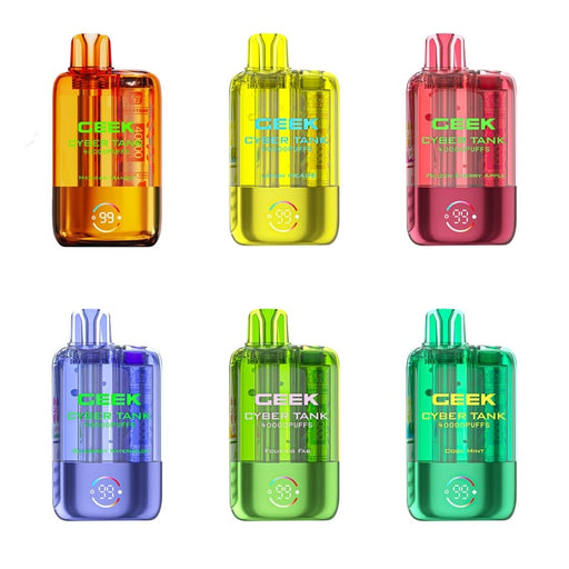 Ceek Cyber Visible Tank 40K Disposable Vape with transparent e-juice tank – VapeNearShop online store