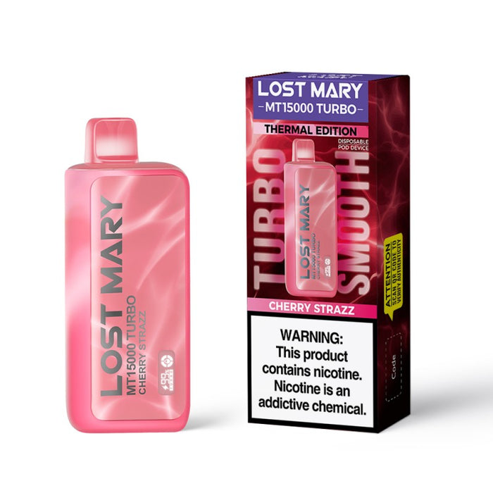 Battery and e-liquid display screen on the Lost Mary MT15000 disposable vape