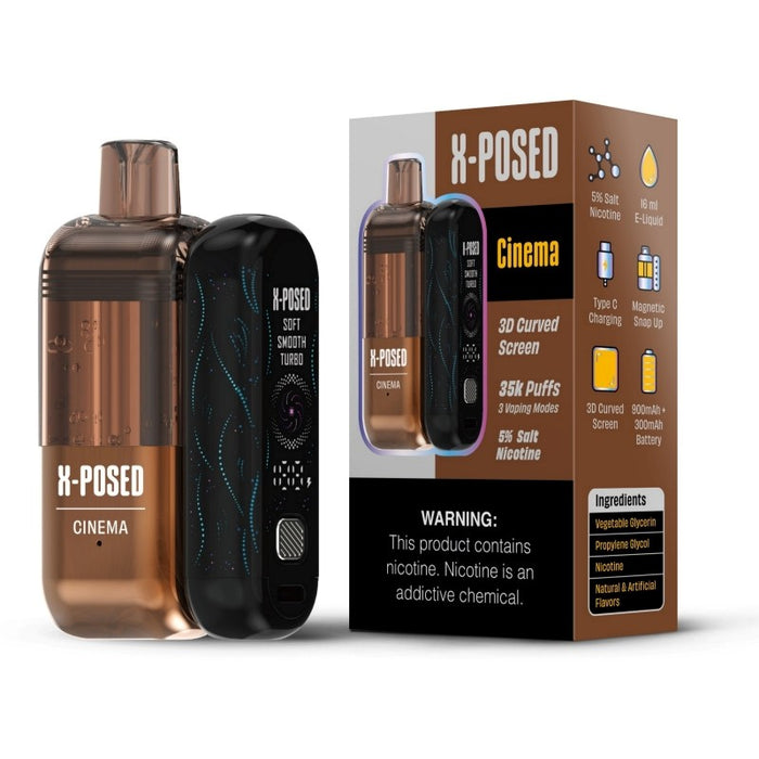 USB Type-C rechargeable X-Posed 35K disposable vape with 5% nicotine strength