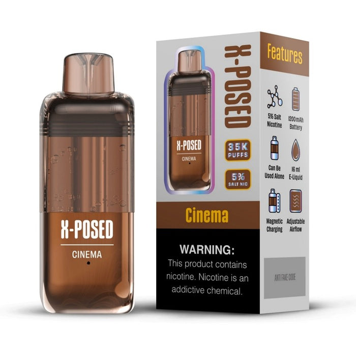 X-Posed 35K disposable pod with powerful vapor production and crystal-clear tank design.
