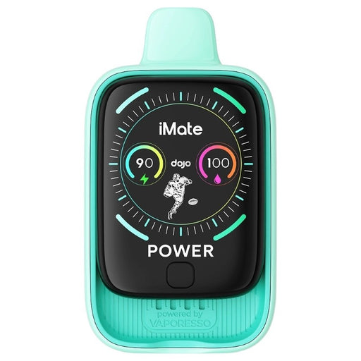Dojo iMate X 40K disposable pod system featuring 1300mAh rechargeable battery and HD display for battery life and puff count.