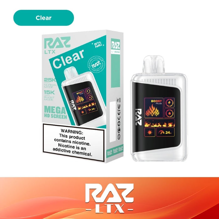 RAZ LTX 25K Disposable Vape with MTL vaping for a smooth and traditional inhale.