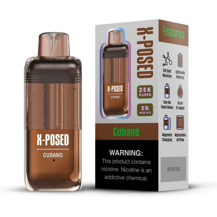 Premium X-Posed 35K vape pod with 35000 puff capacity and smooth nicotine delivery.