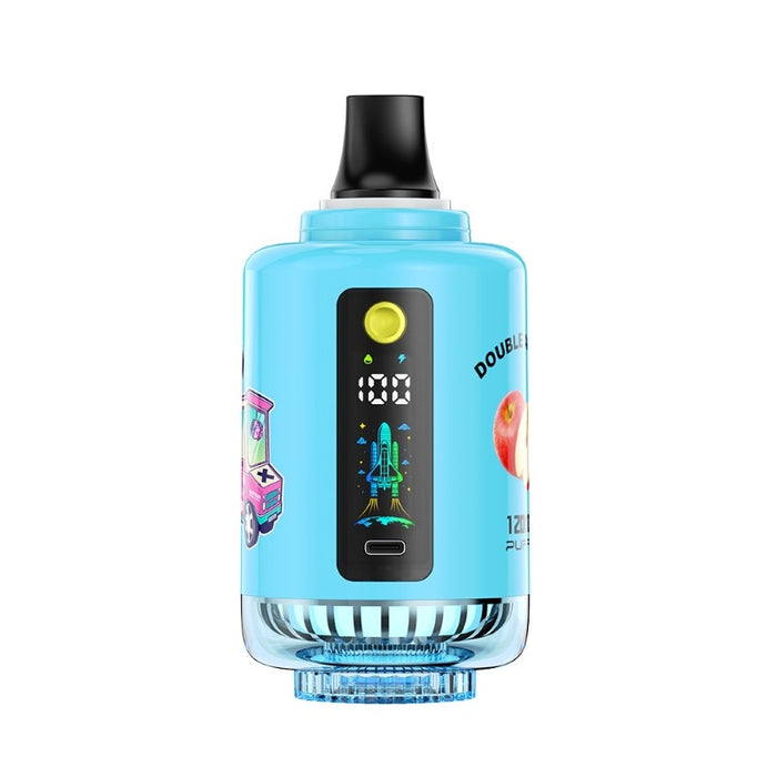 Rechargeable ATVS 120K e-hookah with RGB lights and mesh coil for smooth DTL vaping.