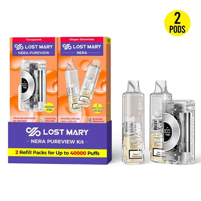 Advanced Lost Mary Nera vape with interactive curved display and Turbo Mode.
