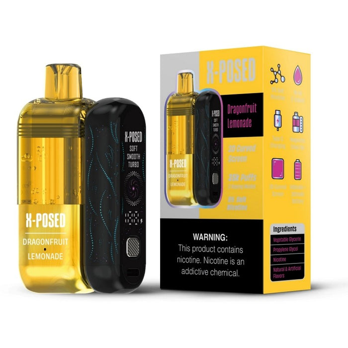 Compact and portable X-Posed 35K disposable vape for easy on-the-go vaping.
