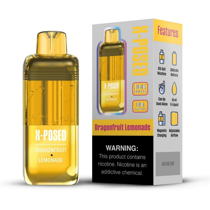 Long-lasting X-Posed 35K disposable vape pod compatible with X-Posed 35K battery kit.