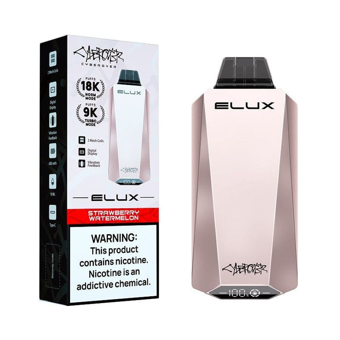 Elux Cyberover 18K Disposable Vape – A premium disposable vape with a smart display, Type-C charging, and stainless steel enclosure. Shop now at VapeNear.