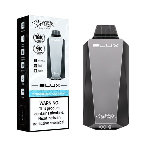 Elux Cyberover 18K Vape – Featuring 18,000 puffs, dual mesh coils, and vibration feedback. Perfect for flavor enthusiasts. Shop at VapeNear.