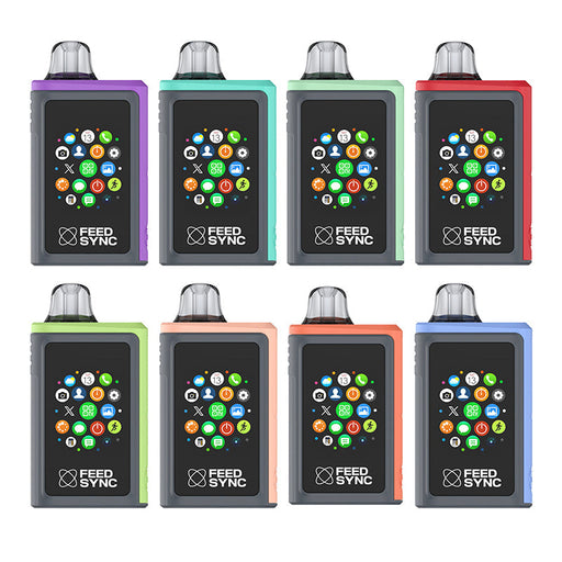 Feed Sync 30K Disposable Vape at VapeNear – a high-capacity disposable vape offering 30,000 puffs, rich flavors, and a sleek, portable design.