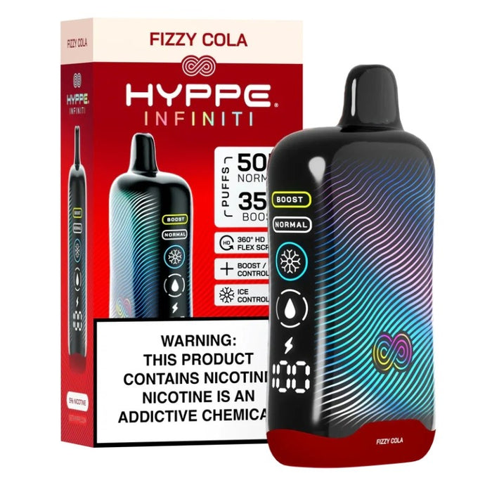 Hyppe Infiniti 50K vape pen offering up to 50000 puffs in Normal Mode.