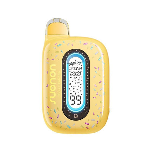 Stylish Suonon Donete 50K disposable vape with transparent tank to monitor e-liquid levels easily.