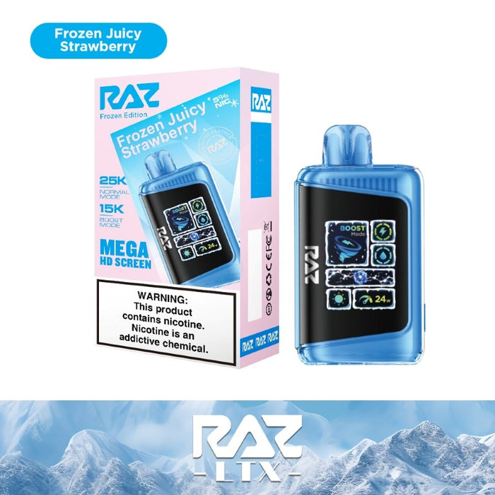 RAZ LTX 25K Disposable Vape with 5% nicotine strength for a satisfying salt nicotine experience.