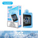 RAZ LTX 25K Disposable Vape featuring an 800mAh rechargeable battery for long-lasting performance.